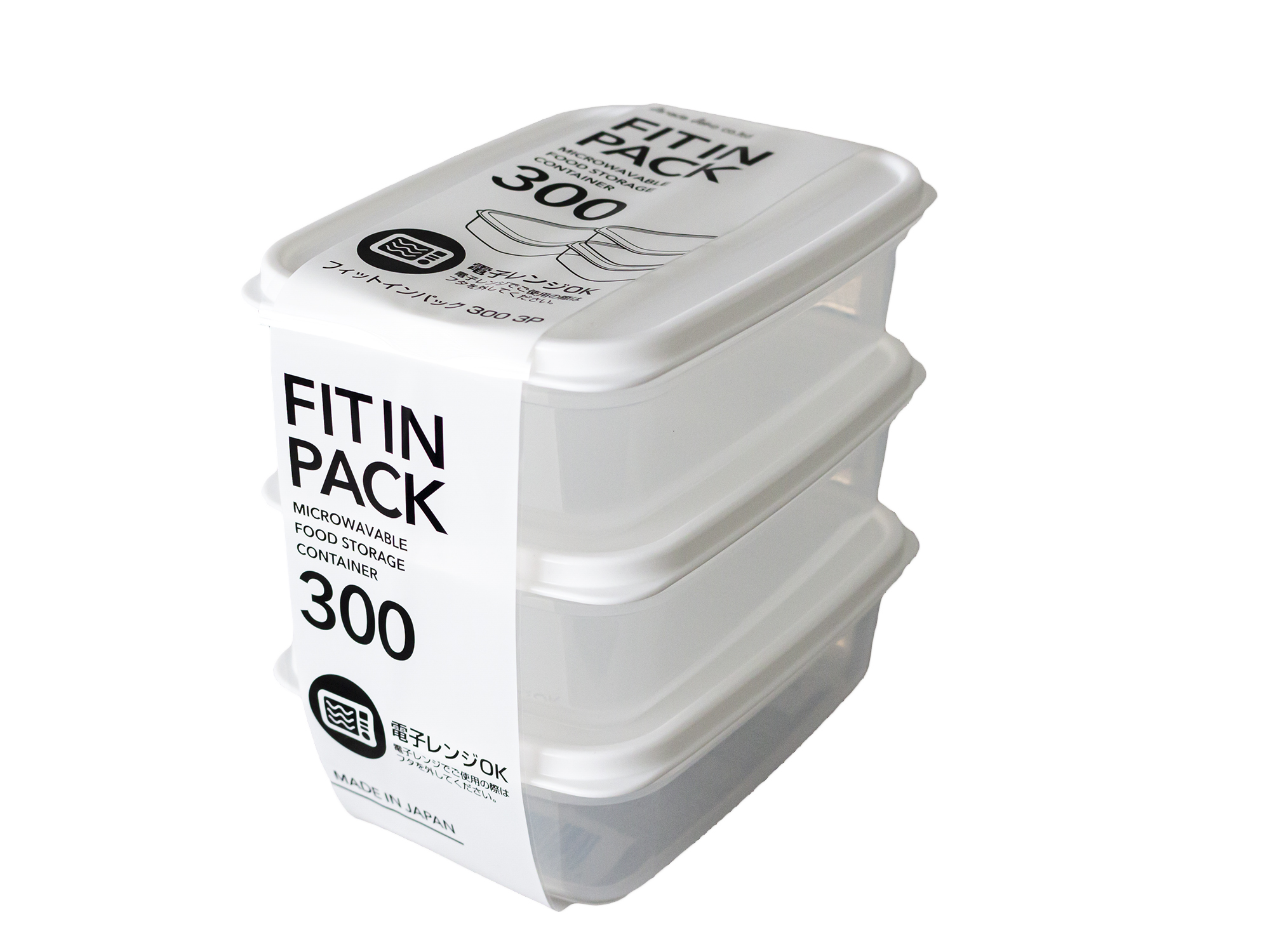 フィットインパック ３００ ３Ｐ W - （キッチン｜食品保存容器）：サナダ精工株式会社